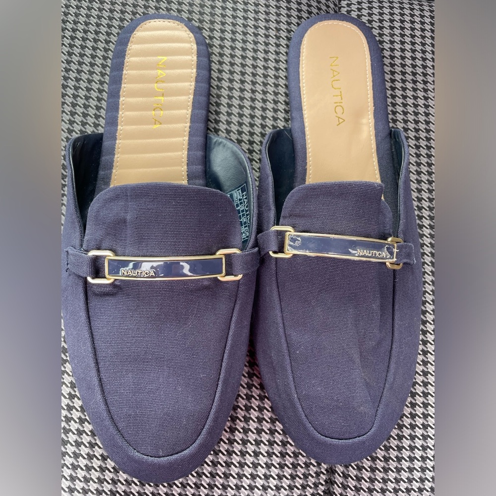 Nautica Labella 5 Women's Navy Blue Slip On Mules